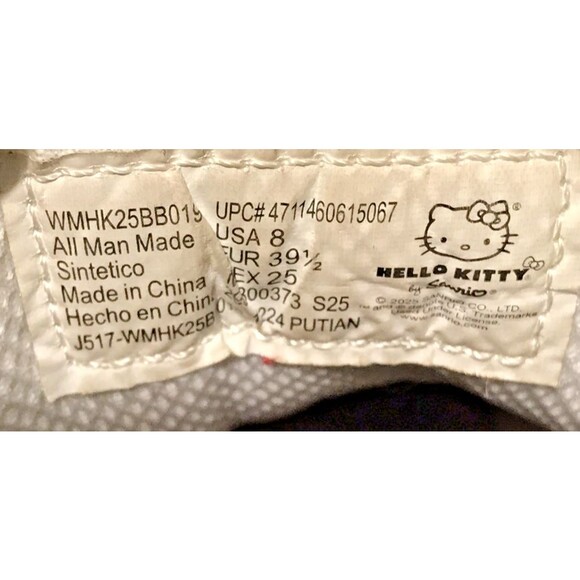 Hello Kitty Casual Court Sneakers by Sanrio Women's 8 White Pink Blue Limited - Picture 9 of 11